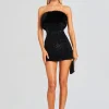 Dresses*Retrofete Torin Sequin Fur Dress Black Fur