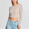 Sequin Styles*Retrofete Torrey Sequin Top White