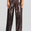 Neutral Moments*Retrofete Trinity Sequin Pant Dark Chocolate