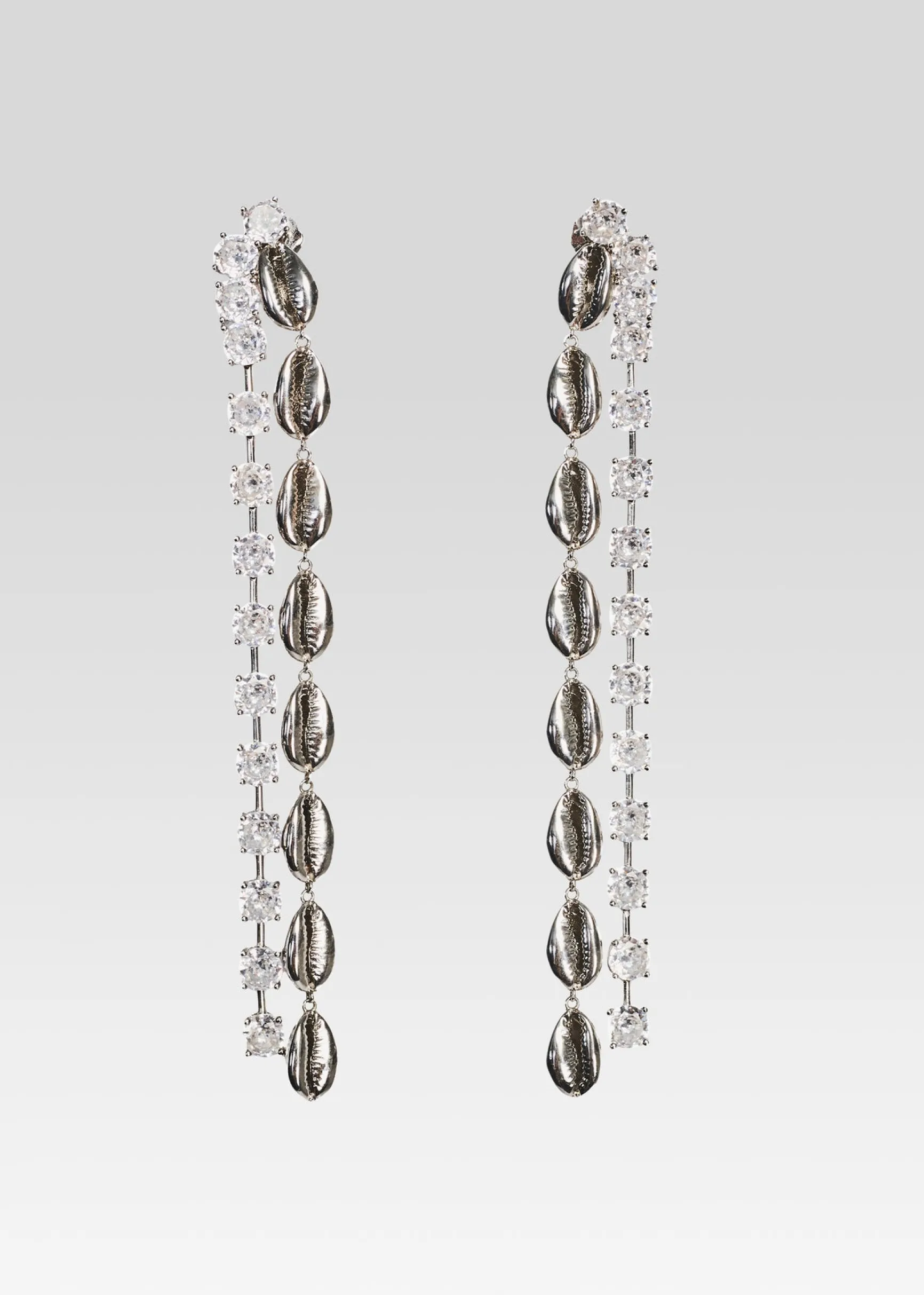 tyde_crystal_shell_drop_e_0-1.webp Bridal Shower*Retrofete Tyde Crystal Shell Drop Earrings Silver