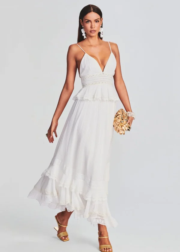 Bachelorette Party*Retrofete Tyra Long Dress White