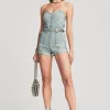 Jumpsuits*Retrofete Ula Romper Porcelain Blue