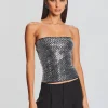 Tops*Retrofete Valery Embellished Knit Top Black