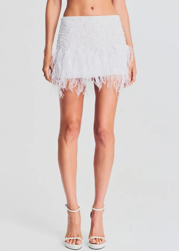 Honeymoon Looks*Retrofete Valli Skirt White Pearl