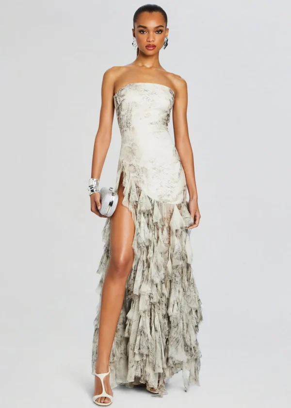 Guest Of*Retrofete Verena Silk Dress Vintage Snake