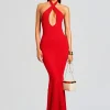 Guest Of*Retrofete Verona Bandage Knit Dress Red