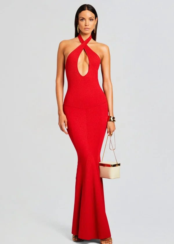 Dresses*Retrofete Verona Bandage Knit Dress Red