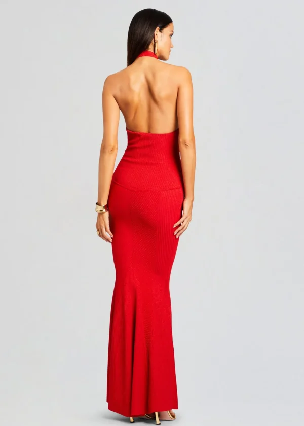 Guest Of*Retrofete Verona Bandage Knit Dress Red