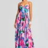 Trending*Retrofete Vesa Corset Long Dress Multicolor
