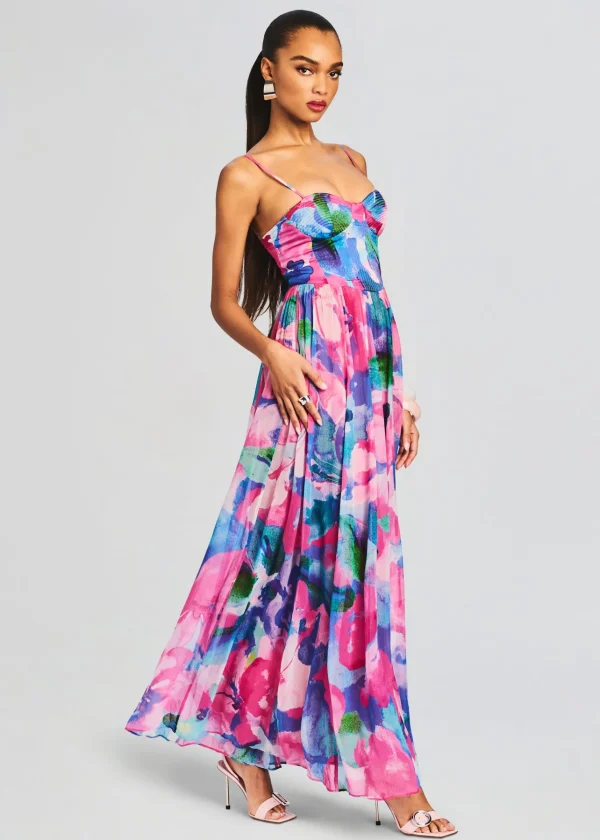 Dresses*Retrofete Vesa Corset Long Dress Multicolor