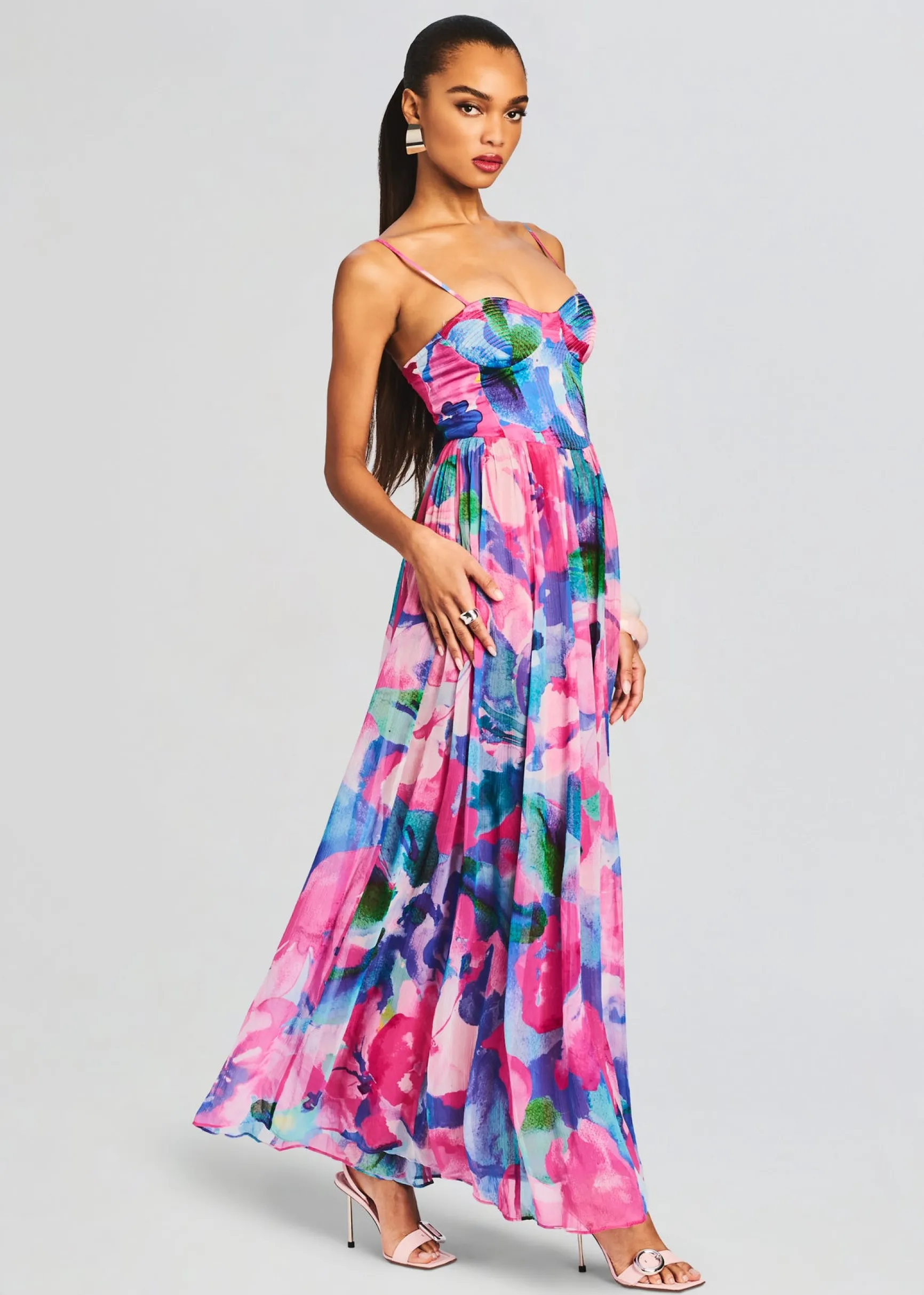 vesa_corset_long_dress_2.webp Tropical Hues*Retrofete Vesa Corset Long Dress Multicolor