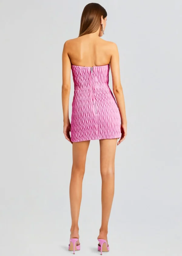 Dresses*Retrofete Vianne Embellished Leather Dress Begonia Pink