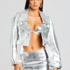 Subtle Shimmer*Retrofete Victoria Leather Jacket Silver