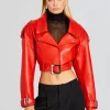 Jackets*Retrofete Victoria Leather Jacket Fiery Red