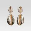 Honeymoon Looks*Retrofete Vida Shell Earrings Gold