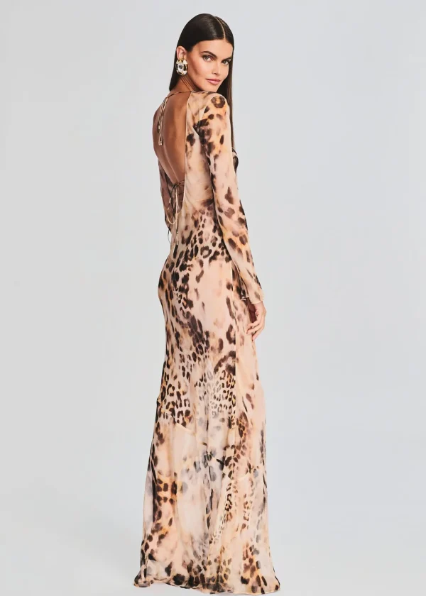 Dresses*Retrofete Vienna Silk Dress Vintage Cheetah