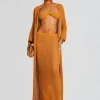 Resort '24*Retrofete Viola Long Cover Up Tobacco