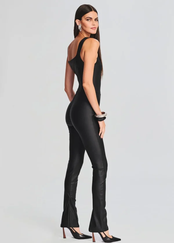 Jumpsuits*Retrofete Viper Coated Denim Catsuit Coated Black
