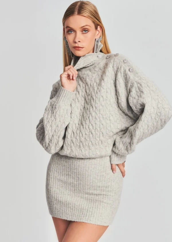 RETROFÊTE*Retrofete Waverly Sweater Dress Stone Gray