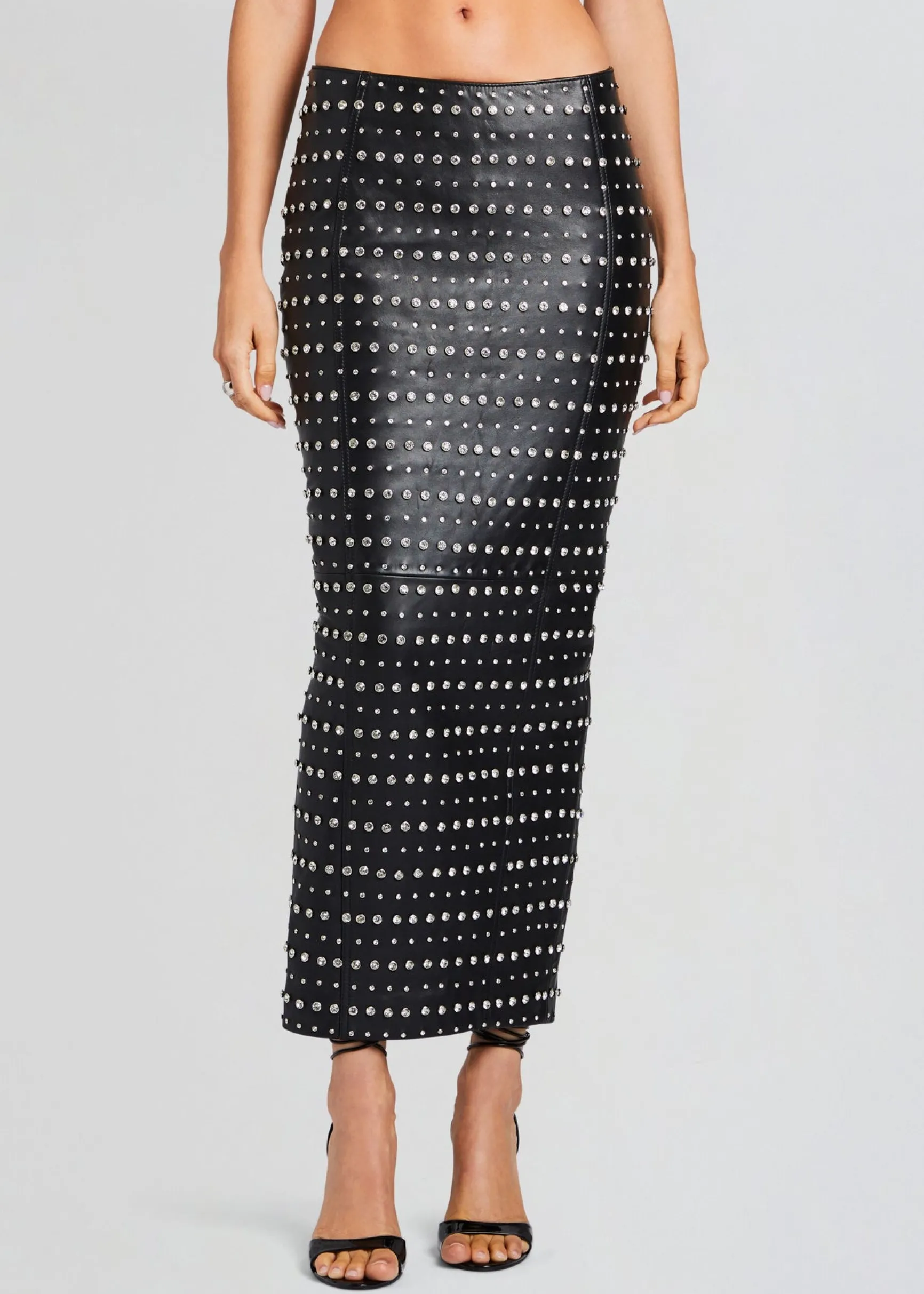 whitley_embellished_leath_0-1.webp Bottoms*Retrofete Whitley Embellished Leather Skirt Black