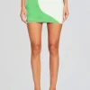 Bottoms*Retrofete Winnie Fuzzy Mini Skirt Pistachio/Cream