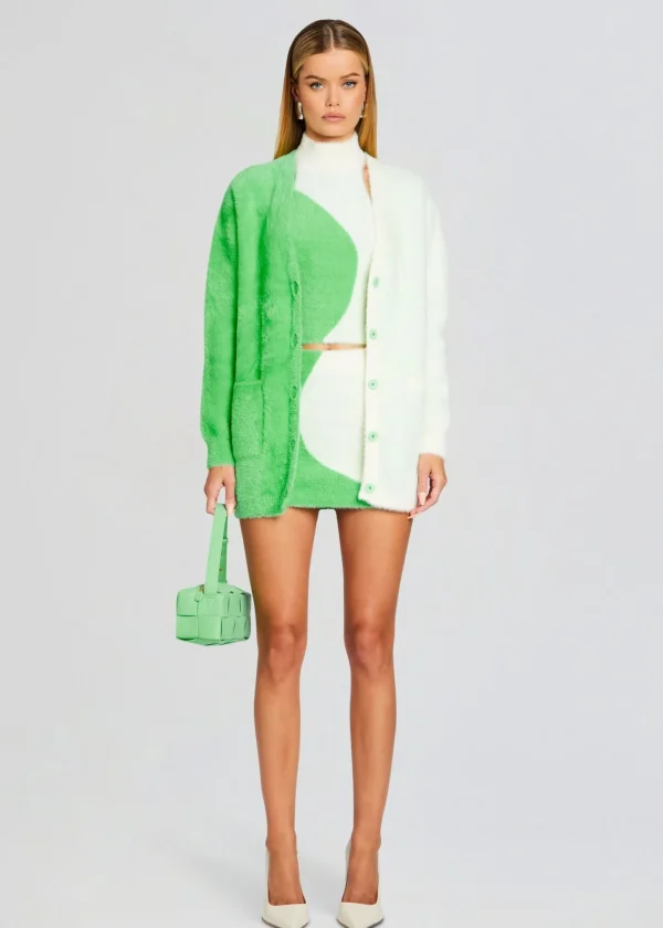 Resort '24*Retrofete Winnie Fuzzy Mini Skirt Pistachio/Cream