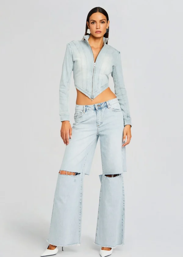 Bottoms*Retrofete Wrenley Low-Rise Jean Skylight