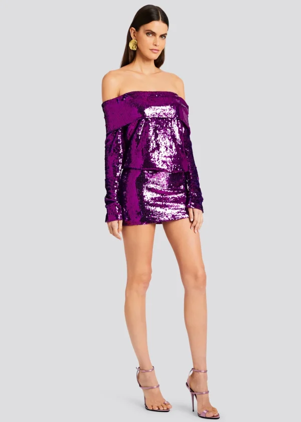 RETROFÊTE*Retrofete Wyn Sequin Dress Amethyst