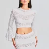 Sheer Bliss*Retrofete Yam Top White Sa Punta