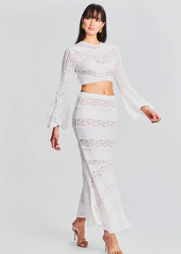 Sheer Bliss*Retrofete Yam Top White Sa Punta