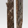 Accessories*Retrofete Yani Leather Gloves Tannin Snake