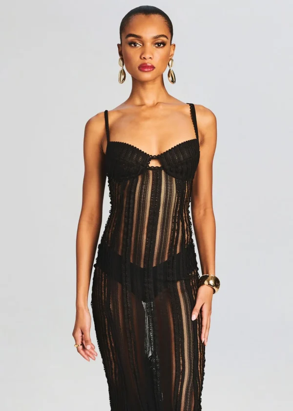 Trending*Retrofete Yayay Long Dress Black Sham