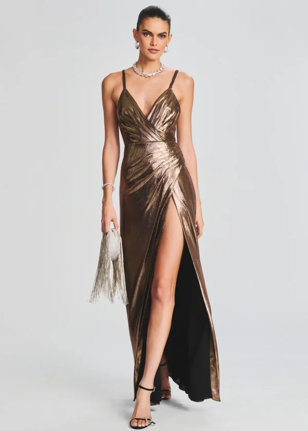 RETROFÊTE*Retrofete Yesi Dress Metallic Bronze