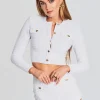 RETROFÊTE*Retrofete Yolanda Bandage Knit Cardigan White