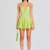 Resort '24*Retrofete Zannick Short Dress Lime Punch