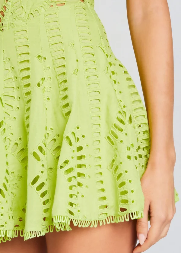 Tropical Hues*Retrofete Zannick Short Dress Lime Punch
