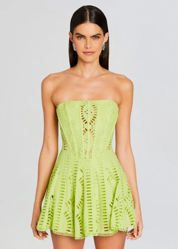 Resort '24*Retrofete Zannick Short Dress Lime Punch