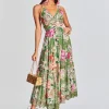 Midi*Retrofete Zaria Long Dress Military Green