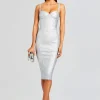 Dresses*Retrofete Zora Coated Knit Dress Coated Silver