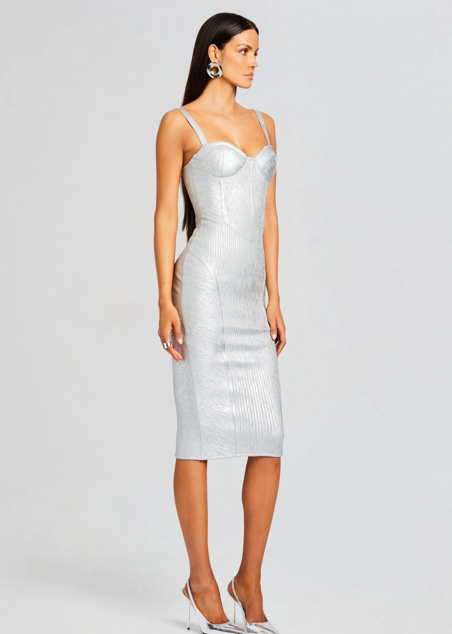 zora_coated_knit_dress_2-3.webp RETROFÊTE*Retrofete Zora Coated Knit Dress Coated Silver