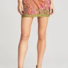 Final Sale*Retrofete Zulu Sequin Palm Skirt Tropical Palm