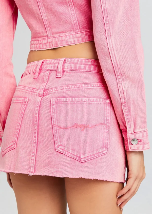 Bottoms*Retrofete Zuri Denim Skirt Malibu Pink